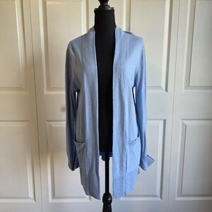 Max Studio Soft Blue Open Cardigan